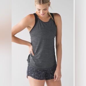 Lululemon Sz 8 Tank Top Fast as Light Running Heather Gray